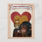 CHIMP & OWL VALENTIJNS Briefkaart (Voorkant)