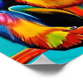 Chimp Painting | Kleurrijke regenboogchimpansee Poster (Hoek)