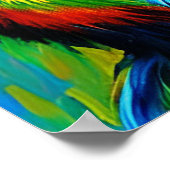 Chimp Painting | Startdecoratie, kleurrijke regenb Poster (Hoek)