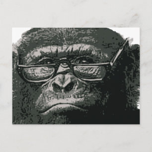 Chimp Reading Briefkaart