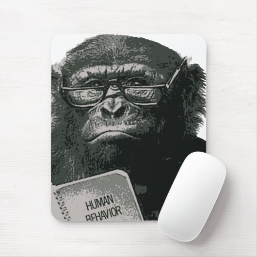 Chimp Reading Muismat (Met muis)