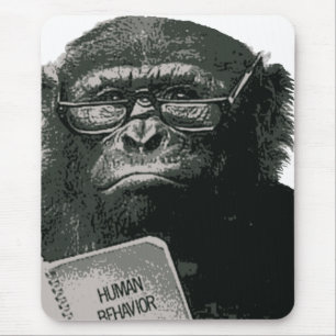 Chimp Reading Muismat