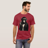 Chimp Rebel Peace Sign Leather T-shirt (Voorkant volledig)