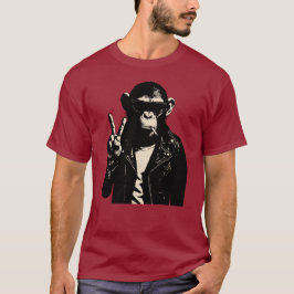 Chimp Rebel Vredesteken Leer T-shirt