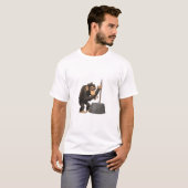 Chimp-Shirt wasbas-Playin T-shirt (Voorkant volledig)