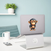 Chimp Sticker (Laptop op bureau)