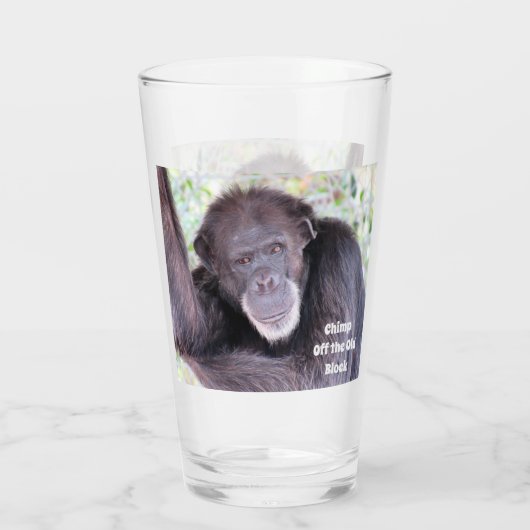 Chimp van het oude blok Tumbler / Shaker Glass (Achterkant)
