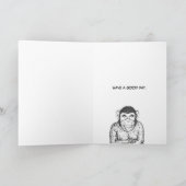 Chimp verjaardagskaart. kaart (Binnen)