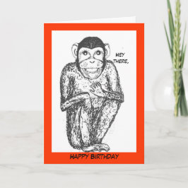 Chimp verjaardagskaart. kaart