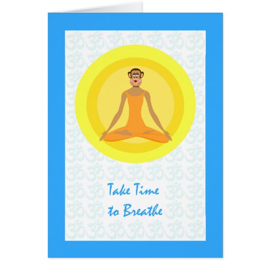 Chimp Yoga-houding, neem de tijd om adem te halen (Voorkant)