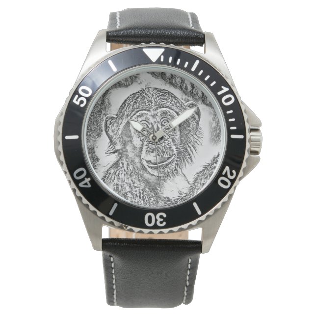 Chimpansee20161101 Horloge (Voorkant)