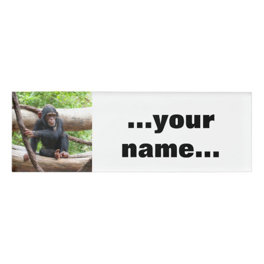 Chimpansee 001 naambadge (Voorkant)