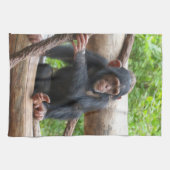 Chimpansee 001 theedoek (Horizontaal)