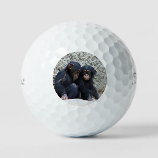 Chimpansee 002 golfballen (Voorkant)