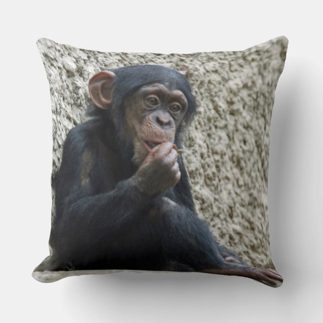 Chimpansee 013 kussen (Voorkant)