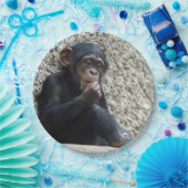 Chimpansee 013 papieren bordje (Feest)