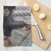 Chimpansee 017 theedoek (Quarter Fold)