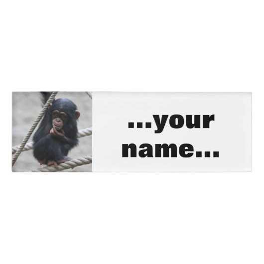 Chimpansee 030 naambadge (Voorkant)