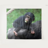 Chimpansee 032 wandkleed (Voorkant (horizontaal))