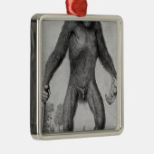 Chimpansee, 1699 metalen ornament (Rechts)
