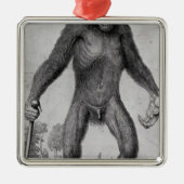 Chimpansee, 1699 metalen ornament (Voorkant)