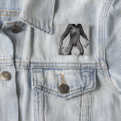 Chimpansee, 1699 vierkante button 5,1 cm (In situ)