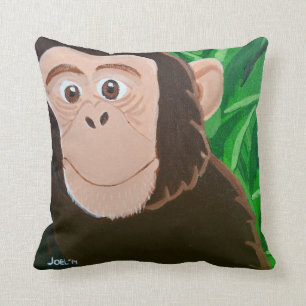 Chimpansee 16 x 16 Square Pillow Kussen