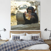 Chimpansee_2015_0101 Canvas Afdruk (Insitu (Slaapkamer))