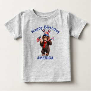Chimpansee (5p) Patriottisch Kinder T-Shirt