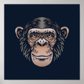 Chimpansee African Print | Dierafdrukken van Chimp (Voorkant)