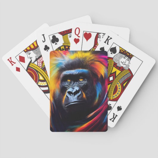 Chimpansee Ape Animal Discovery Adventure Natuur Pokerkaarten (Achterkant)