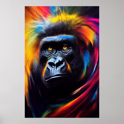 Chimpansee Ape Animal Discovery Adventure Natuur Poster (Voorkant)