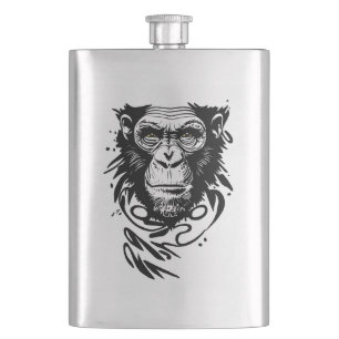 Chimpansee Ape Wild Animal Natuur Illustratie Art Flacon