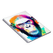 Chimpansee Ape Wilde Natuur Dierlijke Kleur Art Pa Notitieboek (Rechterzijde)