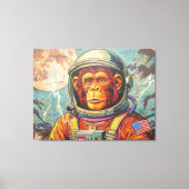 CHIMPANSEE-ASTRONAUT KOMT HUIS-3 CANVAS AFDRUK (Voorkant)