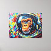 CHIMPANSEE-ASTRONAUT KOMT NAAR HUIS-10 CANVAS AFDRUK (Voorkant)