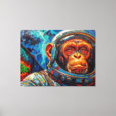 CHIMPANSEE-ASTRONAUT KOMT NAAR HUIS-3 CANVAS AFDRUK (Voorkant)