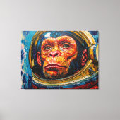 CHIMPANSEE-ASTRONAUT KOMT NAAR HUIS-4 CANVAS AFDRUK (Voorkant)