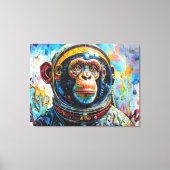 CHIMPANSEE-ASTRONAUT KOMT NAAR HUIS-9 CANVAS AFDRUK (Voorkant)