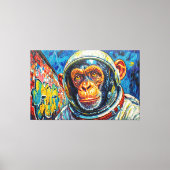 CHIMPANSEE-ASTRONAUT KOMT NAAR HUIS CANVAS AFDRUK (Voorkant)
