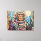 CHIMPANSEE-ASTRONAUT KOMT THUIS-5 CANVAS AFDRUK (Voorkant)