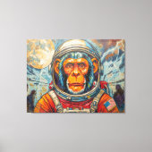 CHIMPANSEE ASTRONAUT-TERUG NAAR HUIS CANVAS AFDRUK (Voorkant)