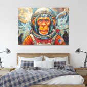 CHIMPANSEE ASTRONAUT-TERUG NAAR HUIS CANVAS AFDRUK (Insitu (Slaapkamer))