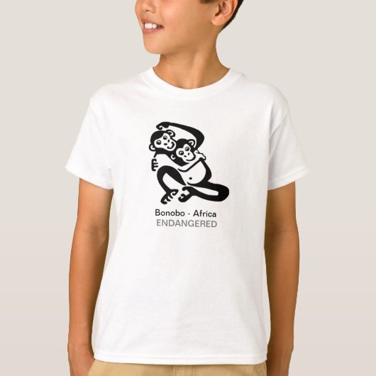 Chimpansee - BONOBO - Bedreigde dieren grafiek T-shirt (Voorkant)