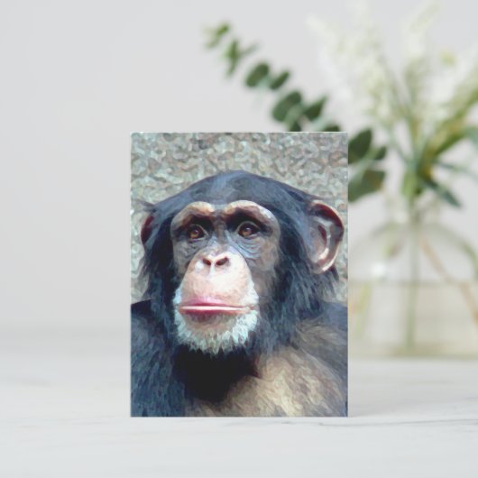 Chimpansee Briefkaart (Staand voorkant)