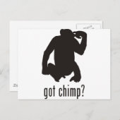 Chimpansee Briefkaart (Voorkant / Achterkant)