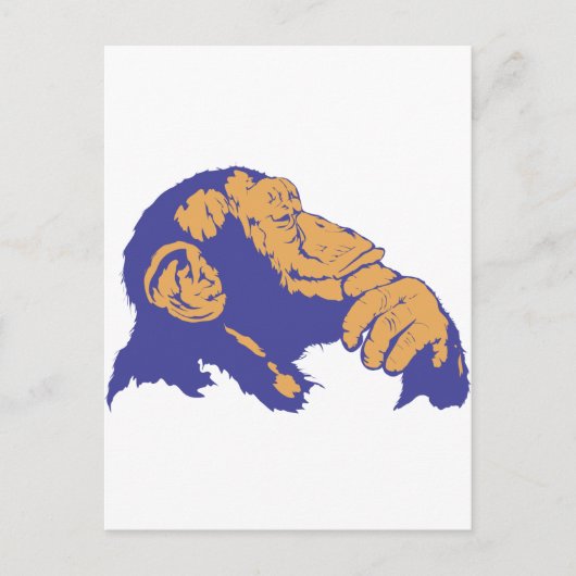 chimpansee briefkaart (Voorkant)