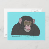 Chimpansee Briefkaart (Voorkant / Achterkant)