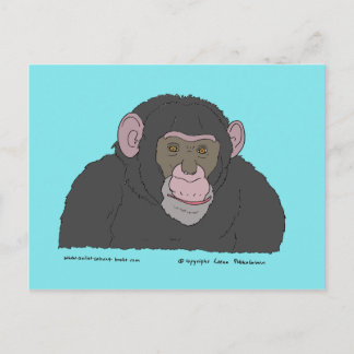 Chimpansee Briefkaart