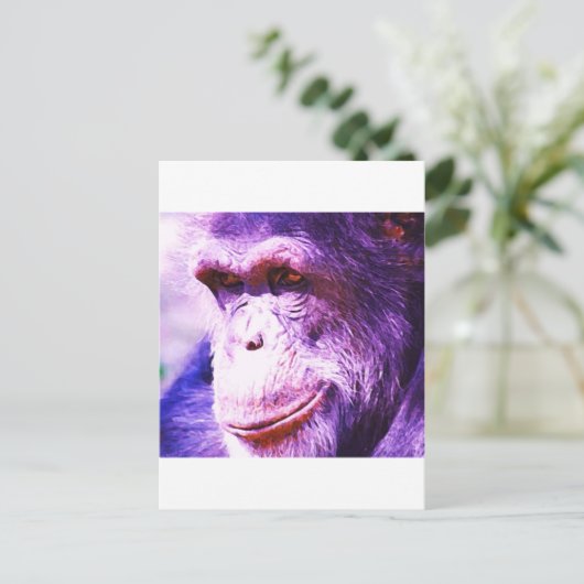 Chimpansee Briefkaart (Staand voorkant)